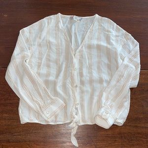 🌿Pink Rose Vintage Button Down Top